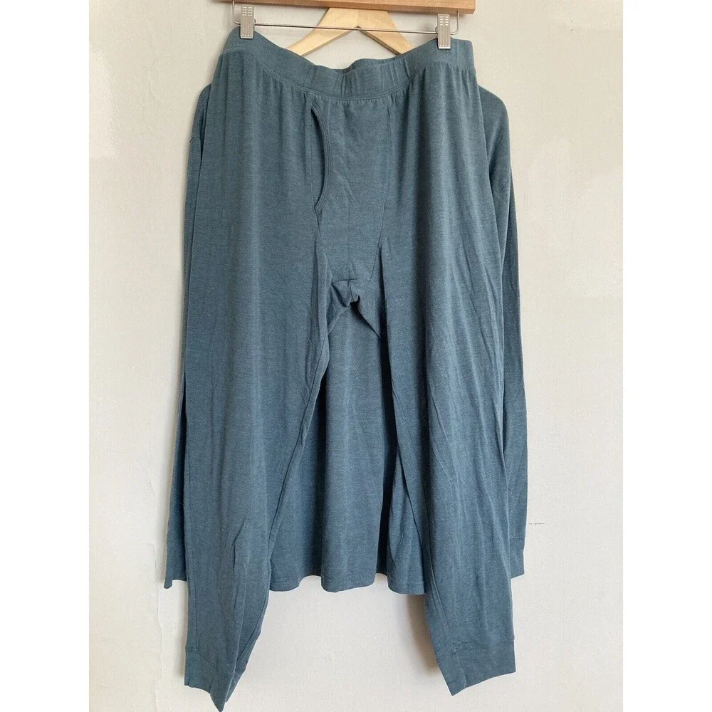 LLBean Set Men’s Base Layer Blue Tencel Lyocell Size XXL Top ~ Size XL Bottom